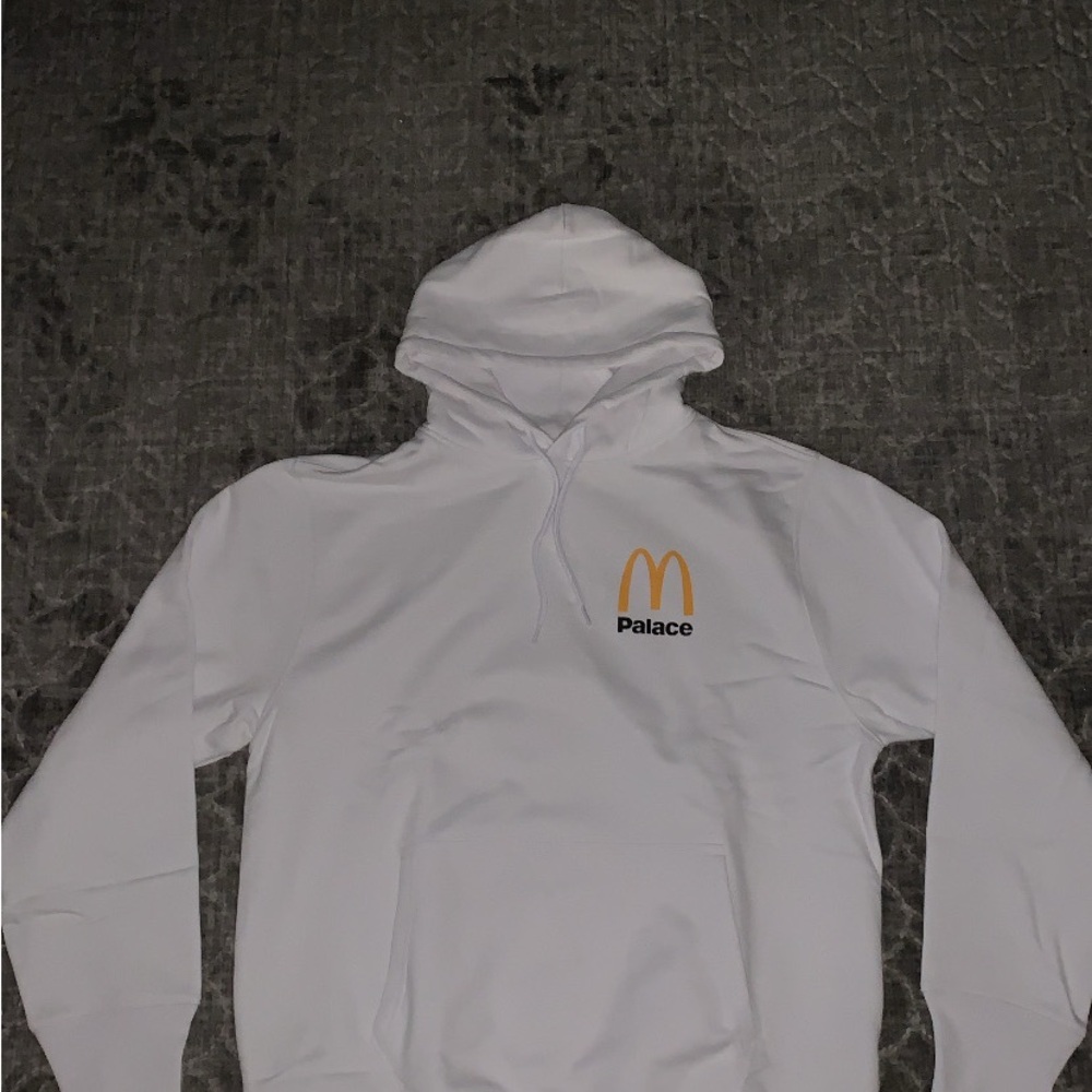 Palace White Hoodie with Logo